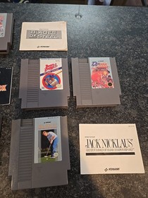 Lot of 8 Nintendo NES Games, Punch-Out, Adventure Islans, Pac Man, Etc