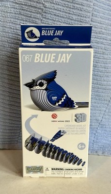 Eugy Blue Jay 3D Cardboard Model Kit New 067 Age 6+ STEM Sealed