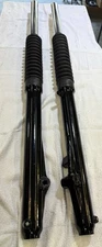 Suzuki 125 RM125 1980 Fork Forks Set Front Suspension Rebuilt Black Powder Coat