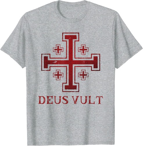 Katholischer Tempelritter Kreuzritter Kreuz T-Shirt Hoodie - Bild 6 von 14
