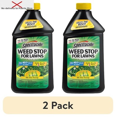 (2 pack) Weed Stop for Lawns Concentrate, Kills Listed Broadleaf Weeds, 32Ounces
