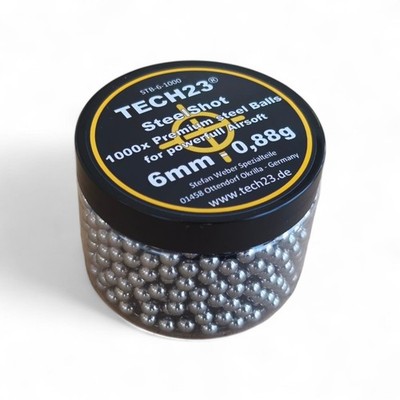 6mm steel BBs - 1000 Stück - Chromstahlkugeln für starke Airsoft Softair Kugeln