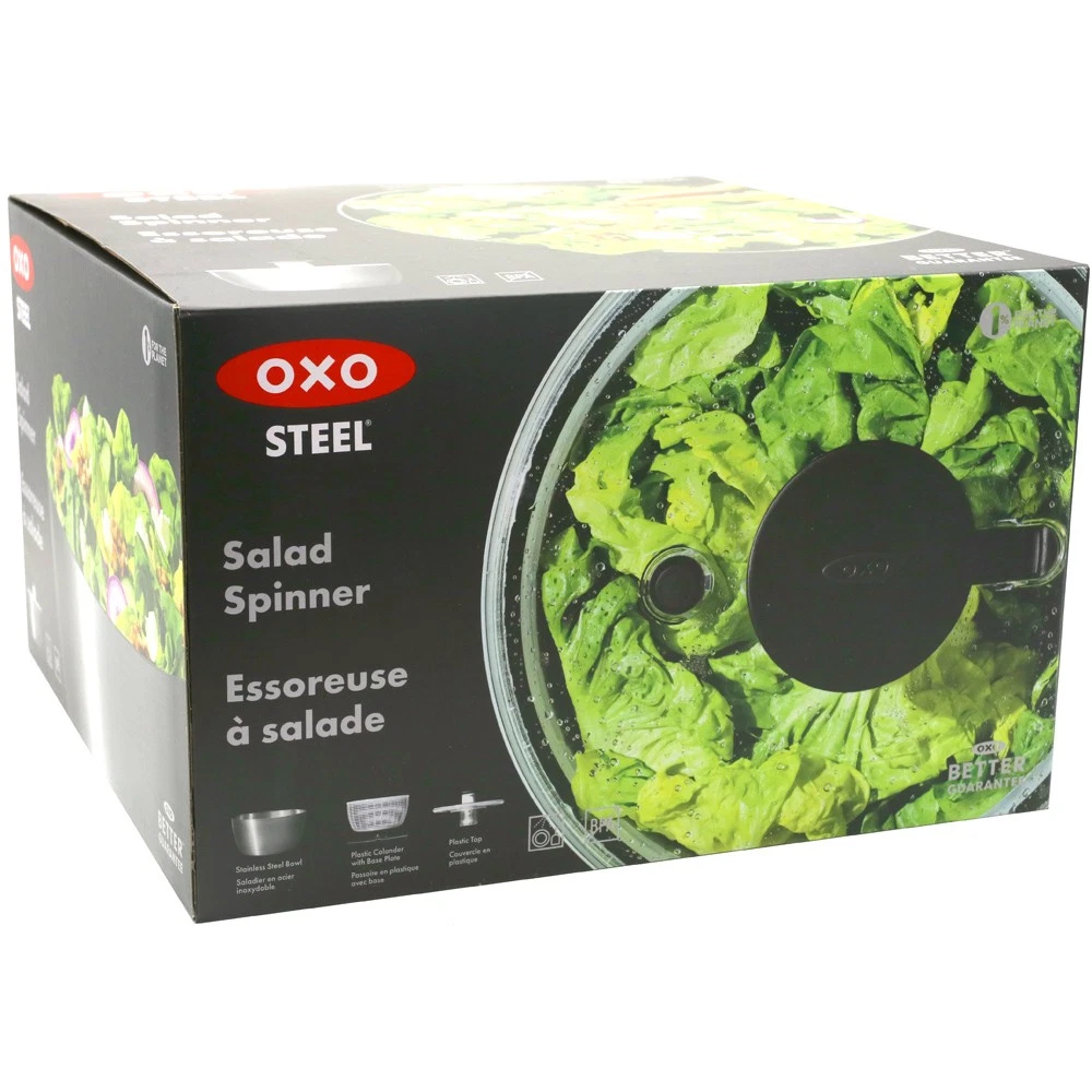 OXO Steel Salad Spinner Stainless Steel Bowl Non-Slip Pump Brake 1071497V3UK
Opens in a new window o