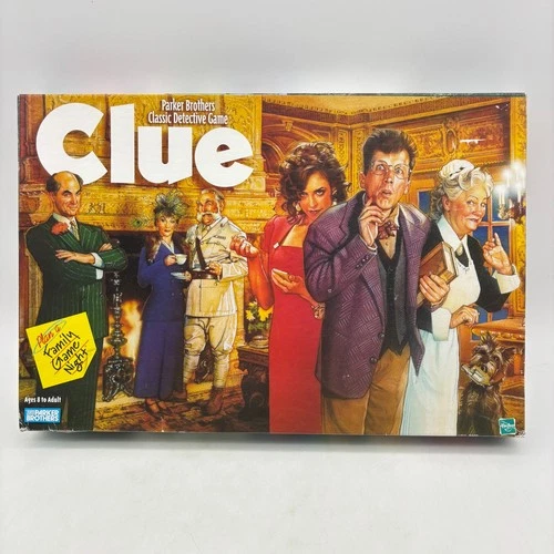 VINTAGE Clue COMPLETE Parker Brothers 1998 Classic Board Game Detective Whodunit