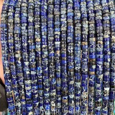 3x6mm Tibetan Blue Natural Sediment Jasper Heishi Spacer Bead for Jewelry Making