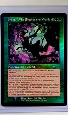 MTG Magic The Gathering Secret Lair Retro Frame Foil Nissa Who Shakes the World