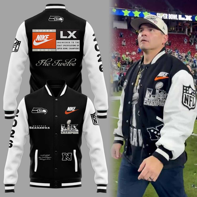 #ad Seatle Seahawks Super Bowl Champions 2026 All Over Print Baseball Jacket $74.95