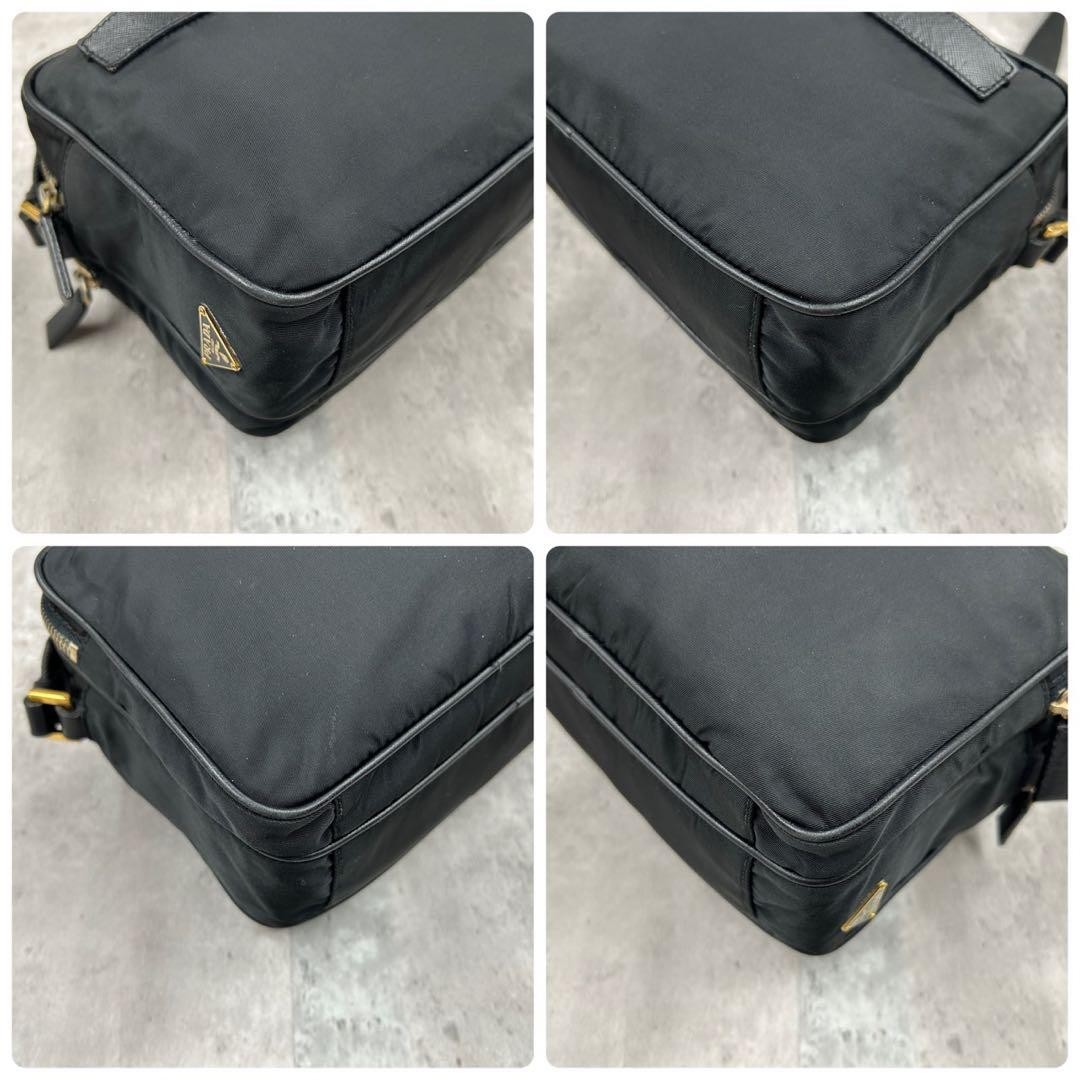 Excellent Condition PRADA Camera Bag 2way Shoulder Bag Triangle Logo Double Zip thumbnail 6