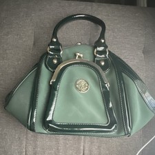 Women s Green Patent Satchel Top Handle Bag K...
