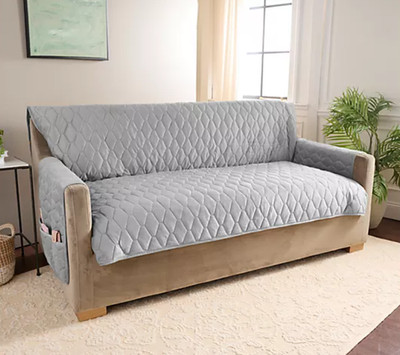 SureFit Miracle Mink Waterproof Furniture Cover 3-Seater Grey