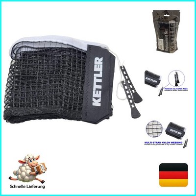 Kettler Tischtennisnetz Nylon für Indoor & Outdoor, 177,8 cm, einfaches Repla...