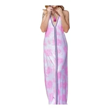 Pitusa Pima Tie Dye Pink Sundress One Size Maxi Peru Cotton Modal Cover-up