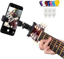 Guitar Phone Holder Mount for Live Broadcast Video Recording, Suitable for Iphon