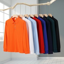 Business Men's Slim-fit Polo Shirt Spring and Autumn Casual Business Breathable