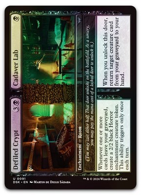 Defiled Crypt // Cadaver Lab #91 (Foil) (NM) Duskmourn DSK Magic MTG