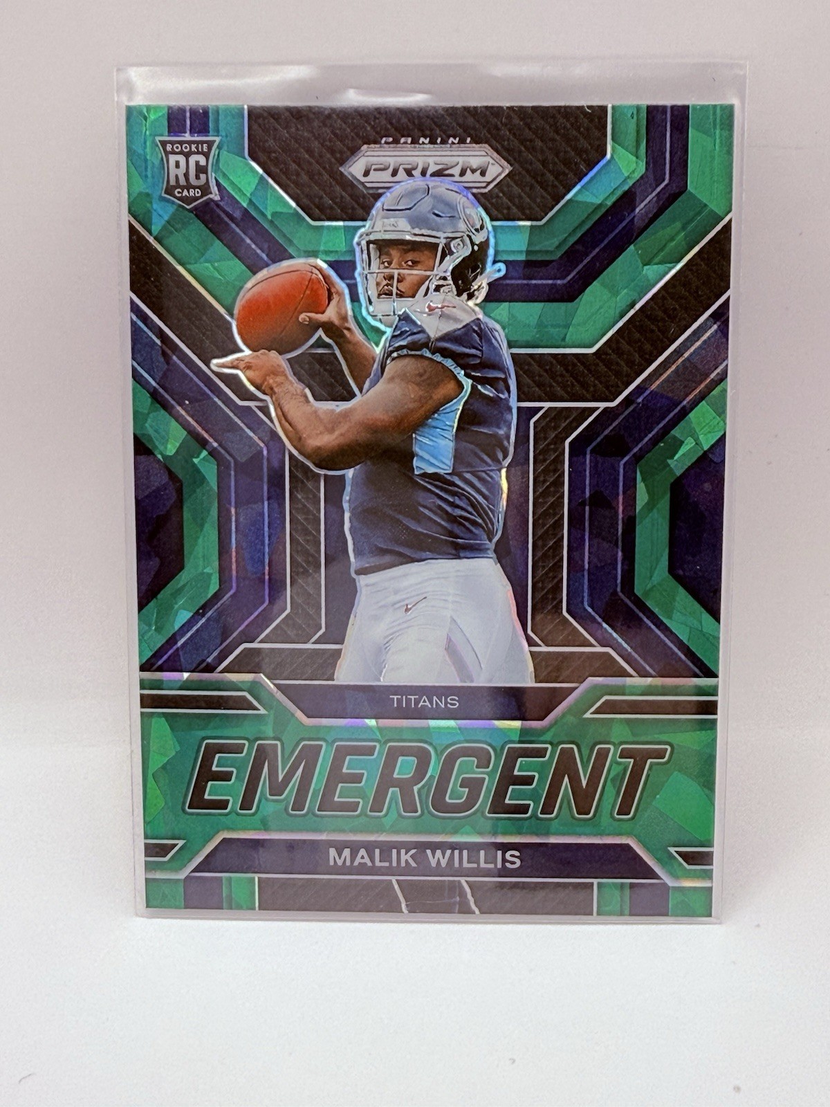 2022 Panini Prizm - Emergent Malik Willis #E-3 Green Ice Prizm (RC)
