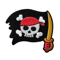 Applikationen Piratenflagge SäBel AufnäHer BüGelbild GrößE Mono-Quick 08377