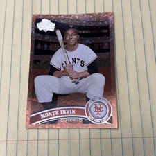 2011 Topps Cognac Diamond Anniversary Legends Variation SP, Monti Irvin Giants