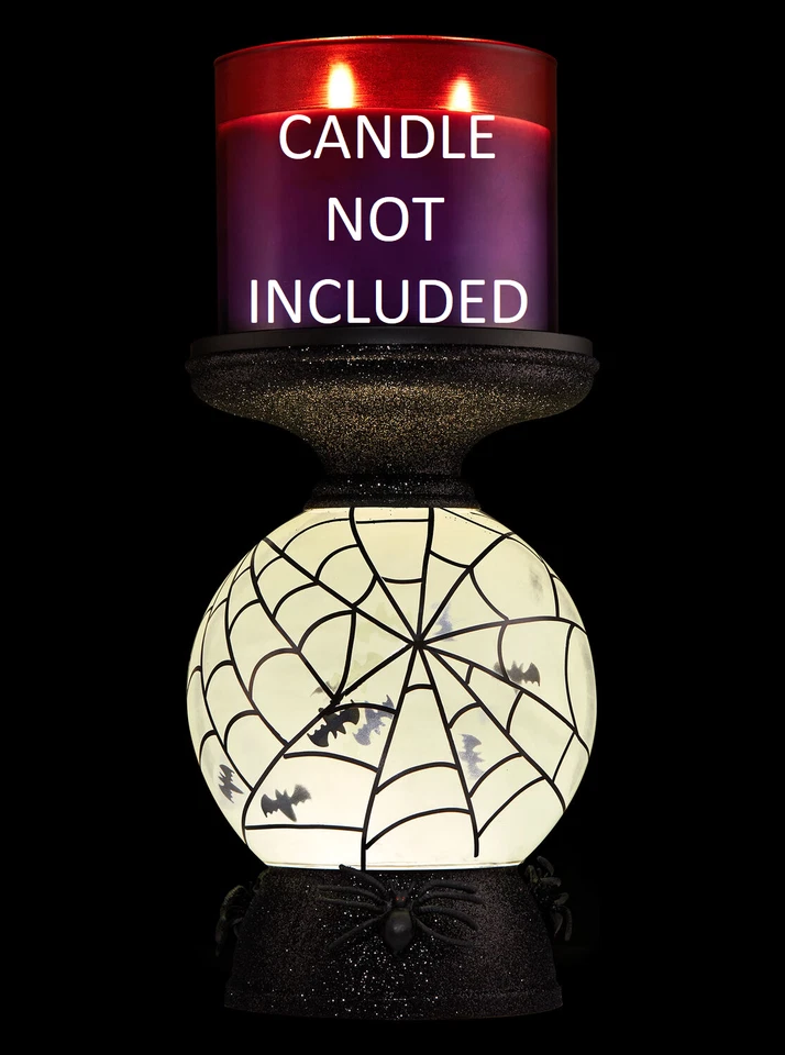 ¡Nuevo! BOLA DE CRISTAL Bath and Body Works con GLOBO DE AGUA MURCIÉLAGOS Candelabro de 3 Mechas Foto 2 de 4