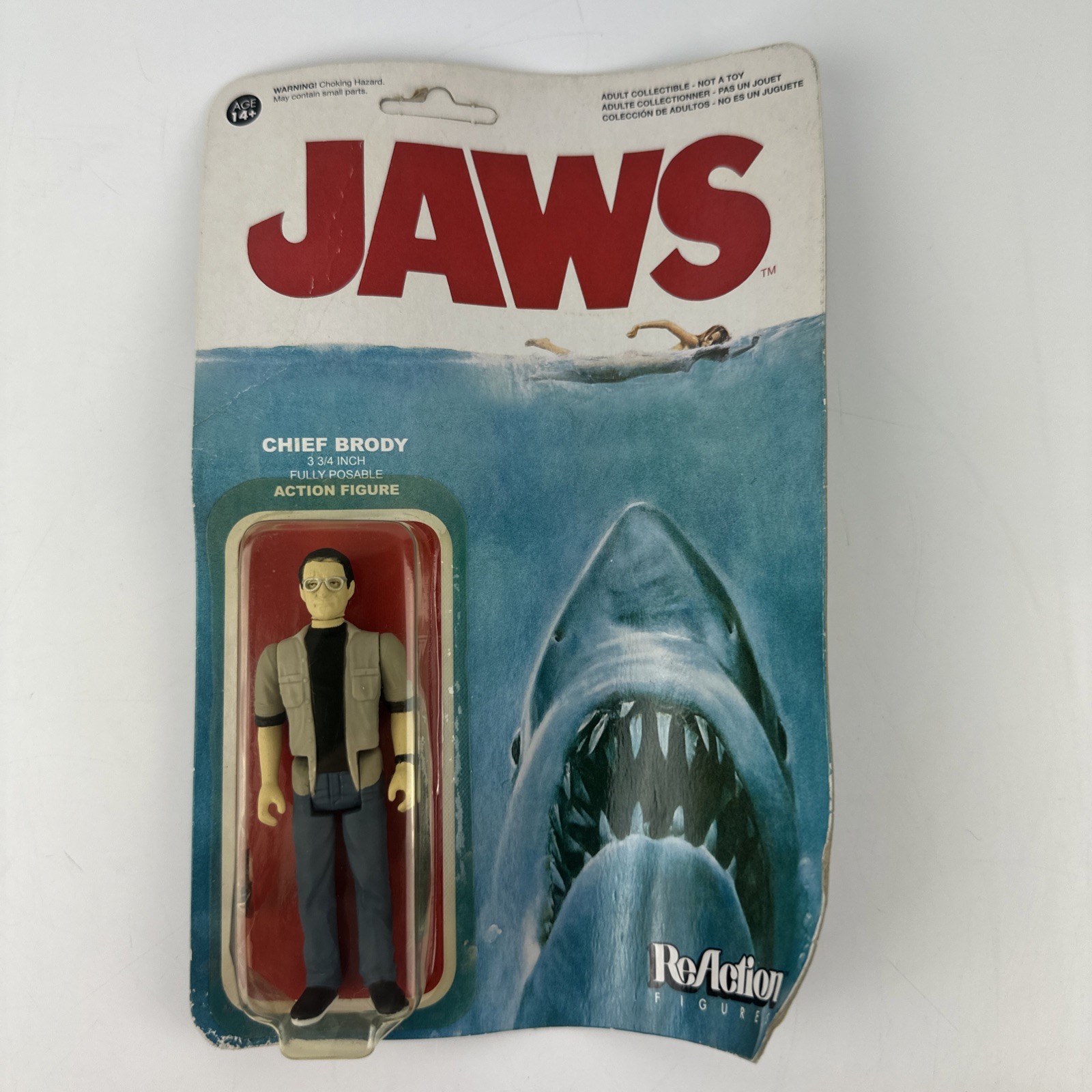 Funko Super 7 JAWS Chief Brody Action Figure 3 3/4&rdquo; ReActi