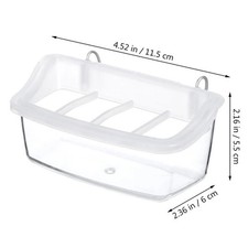 Durable Splashproof Bird Feeder Plastic Cage Use Food medium length new