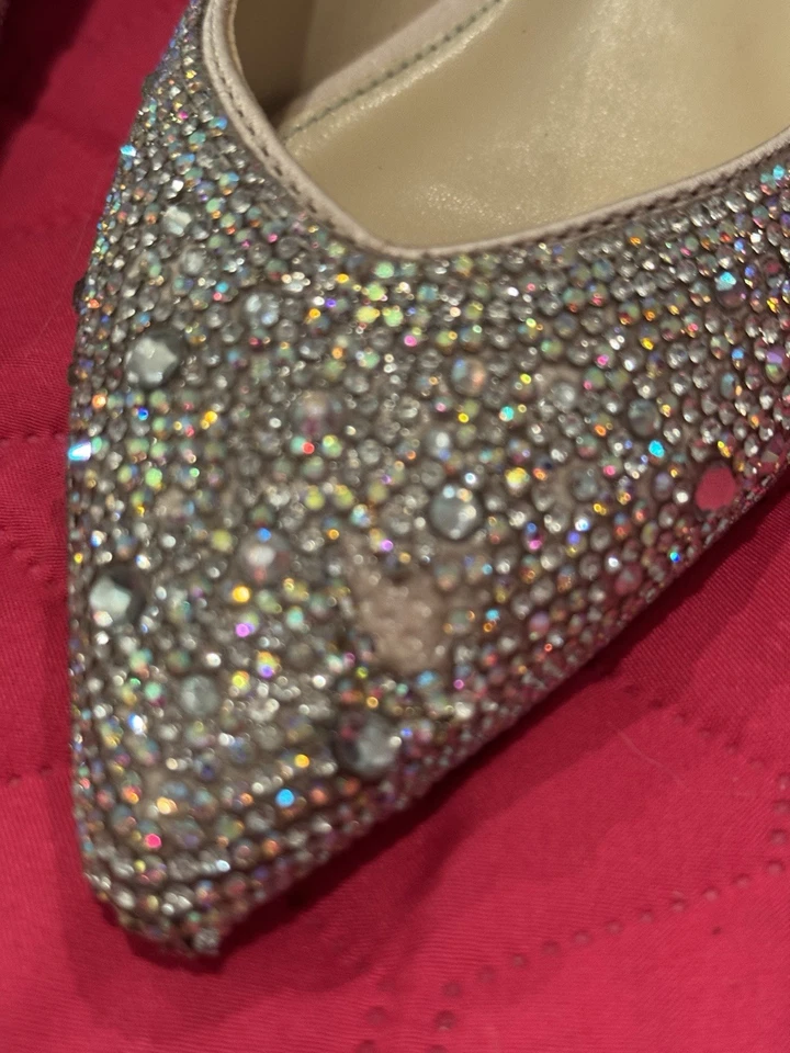 Betsy Johnson Jude Estilo Estrás Punta Plana Iridiscencente Talla 8.5M Foto 4 de 4