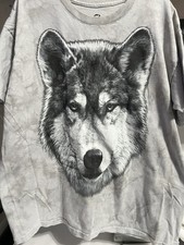 Liquid Blue Wolf Short Sleeve 2015 T Shirt Men's Gray Size XL