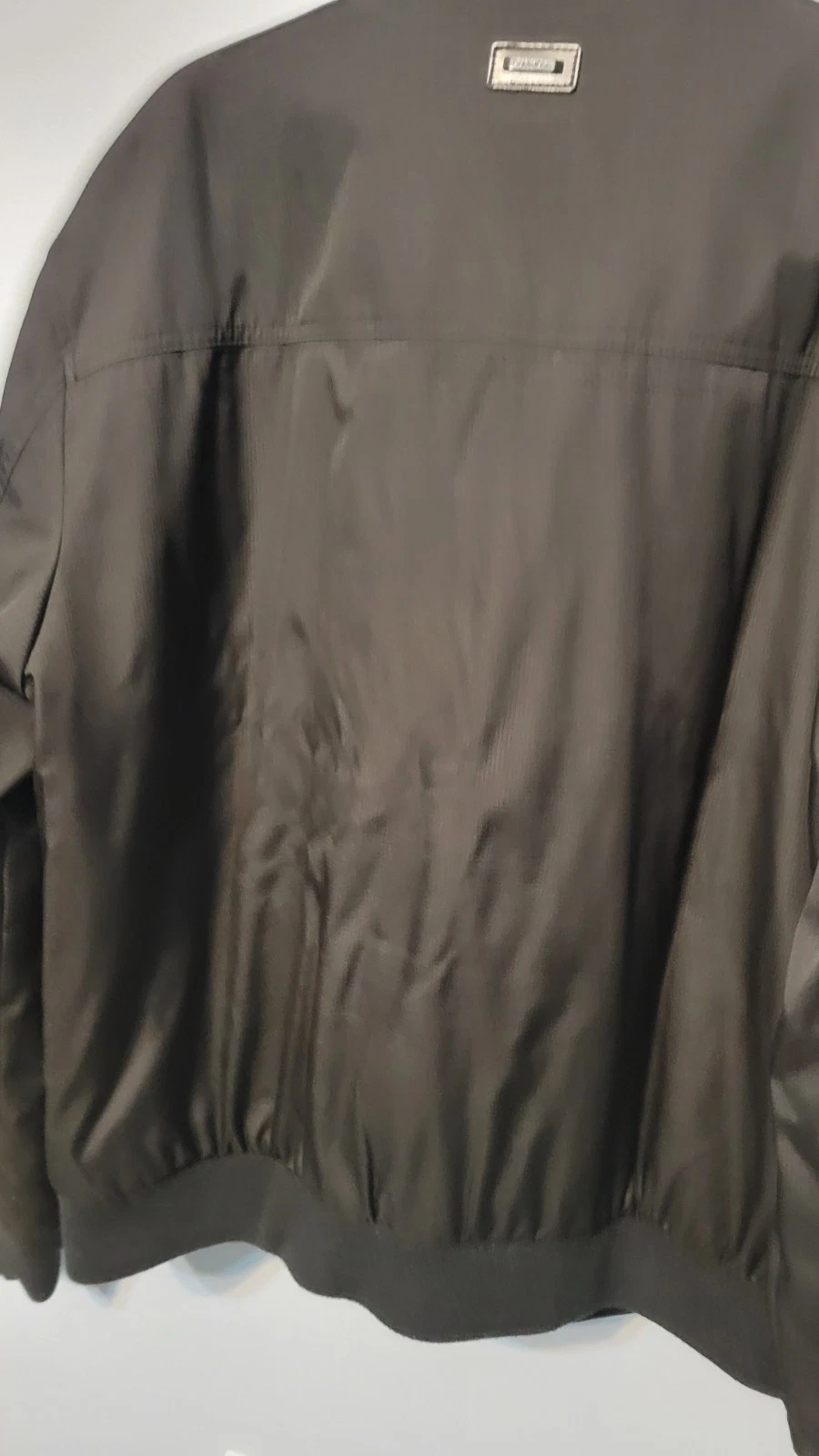 Calvin Klein Men's Matte Logo Zip Bomber Jacket Mock Neck Size Medium Black - product detail image 7