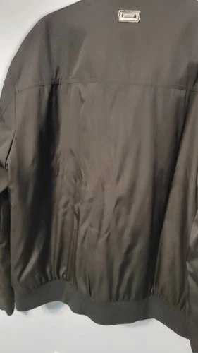 Calvin Klein Men's Matte Logo Zip Bomber Jacket Mock Neck Size Medium Black image 7