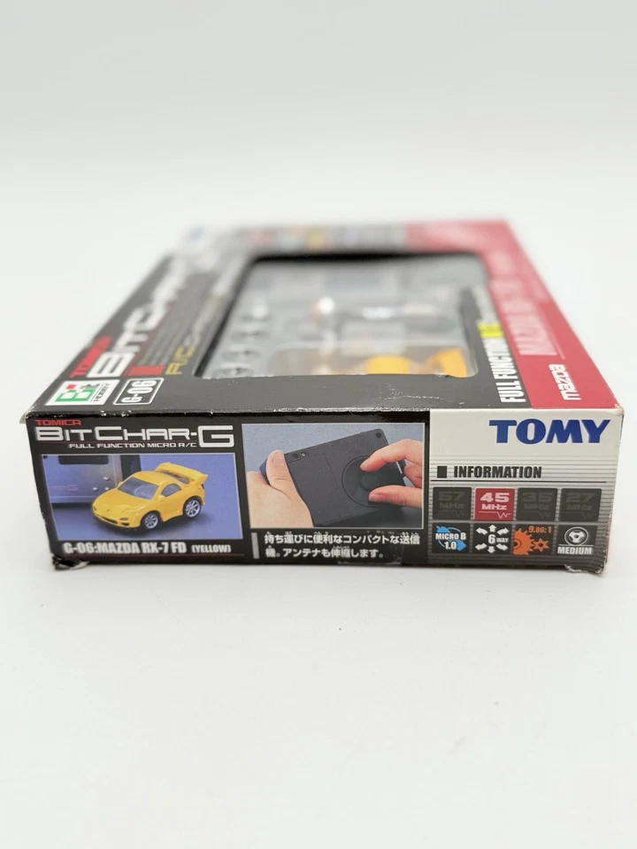 TOMY TOMICA BIT HOBBY-BIT CHAR-G MICRO SIZE FULL FUNCTION RC MAZDA RX-7FD YELLOW - Image 2 of 4