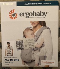 Ergobaby Omni 360 All-in-One Baby Carrier Newborn/Toddler 7-45lbs, Pure Black