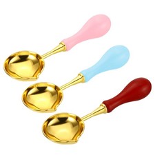 3 Pcs Wax Seal Spoon,for Wax Seal Stamp Envelope Pink, Red, Sky Blue, 4"