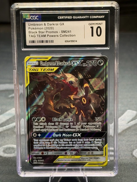 Pokemon Umbreon & Darkrai GX #SM241 TAG Team Powers EN 2020 CGC 10 Gem Mint