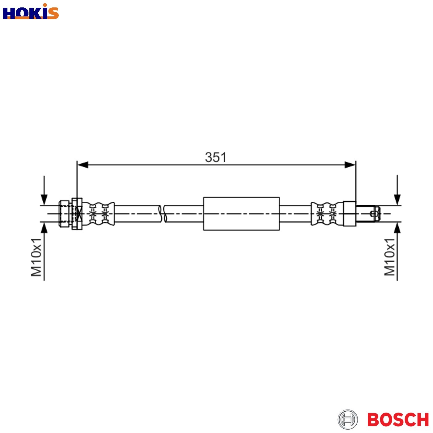 Bosch Brake Hose Rear Outer 1987481705 Hydraulic BK212C338AB 1763955 1845652 New - Image 5