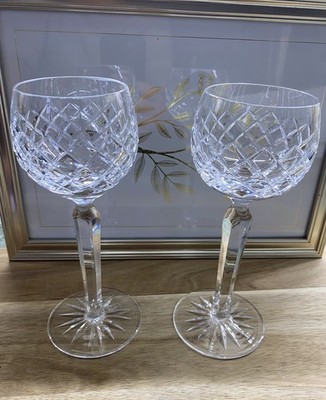 2 x Waterford ? Crystal Comeragh Hock Wein Glas Weinglas Bleikristall 