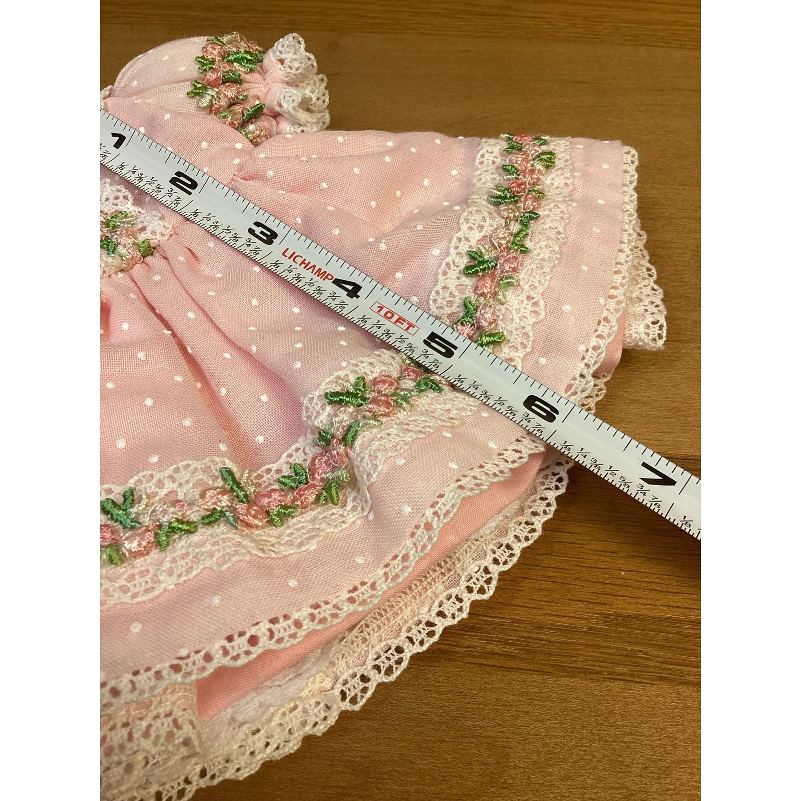 VETEMENTS Vestito Bambola Ideale Personaggio Americano Effanbee Toni Shirley Sue Rosa Frilly Pizzo