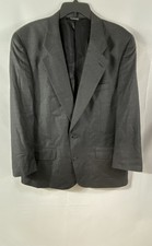 Vintage 90s Burberrys Men's Gray Pure Wool Blazer Sport Coat Barneys New York