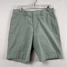 Banana Republic Aiden Club Shorts size 30 flat front Chino Sage Green Classic