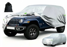 Car Cover Compatible with Jeep Wrangler 4 Door 2006-2026 JK JL - Outdoor Wa...