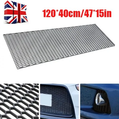 Universal Honeycomb Black Plastic vent car tuning racing Grill Mesh 40x120cm - Image 1 of 4