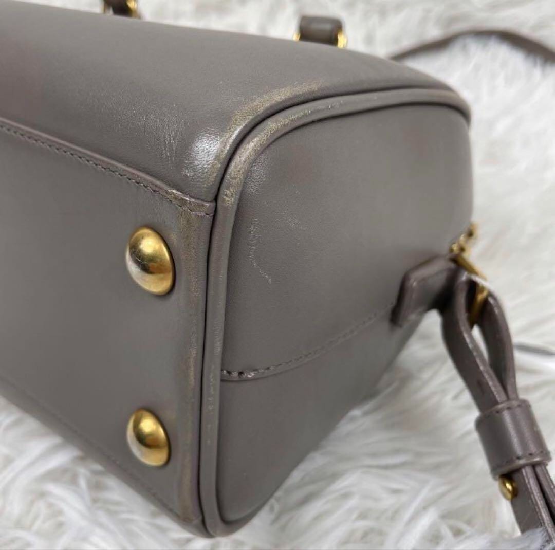 Borsa Saint Laurent Mini Boston 2 vie tracolla borsone grigio usata