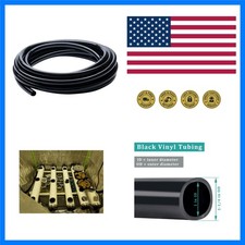 Black Vinyl Tubing 1  id - 10 Ft PVC Flexible Plastic Irrigation Hose
