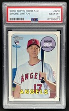 2018 Topps Heritage Shohei Ohtani Rookie RC #600 Angels PSA 10 GEM MINT