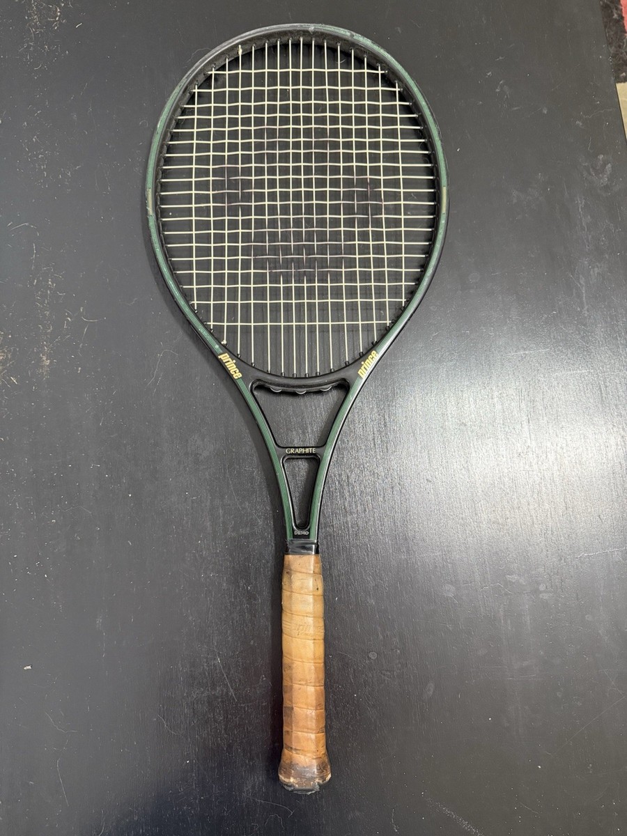 Raquette De Tennis Prince Graphite 90 De 1987 - Taille De Prise 4 1/2, Cuir, Housse, Vintage Rare