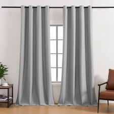 Grommet 100 Blackout Curtains with Black Liner for Bedroom 96 inches Long 2 ...