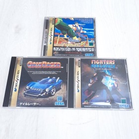 Sega Saturn console Japan white bundle with 3 games, memory & 1 controller