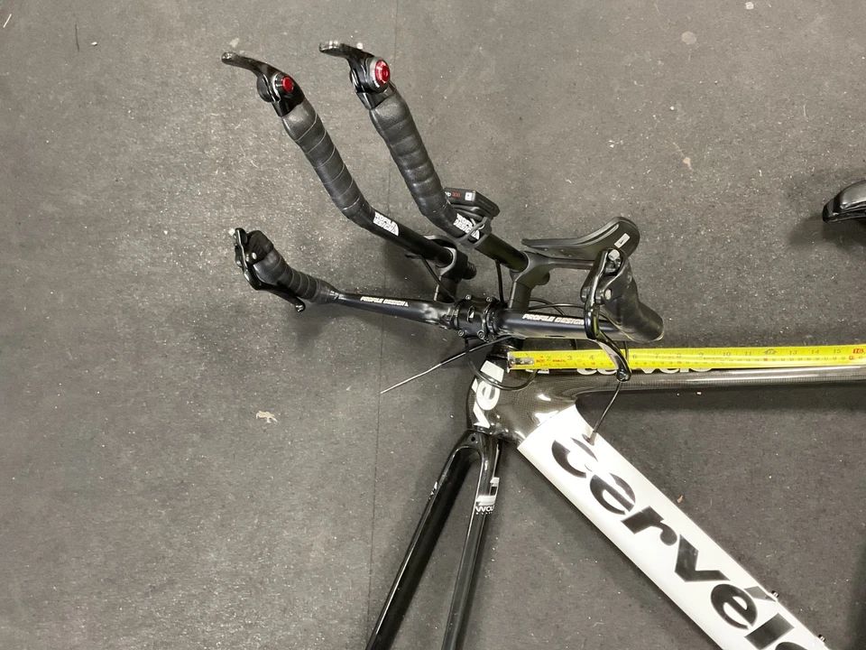 Cervelo P3 SL Triathlon TT Bike Frame & Fork Black and White 2007 CM51 - Image 3 of 4