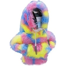 Car Shift Knob Hoodie, Plush Gear Shift Cover, Colorful Hoodie Style, Pink