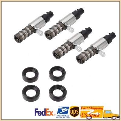 3.5L  4Packs HL3Z6M280A Control VCT Solenoids w/Oil Sea For 17-24 Ford F150 5.0L