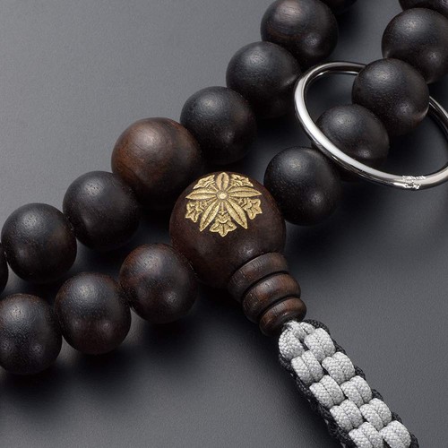 Juzu Soto Zen Buddhist Mala Juzu Beads Black Stripe Ebony Kyoto Sodo Shu Japan - Picture 4 of 9